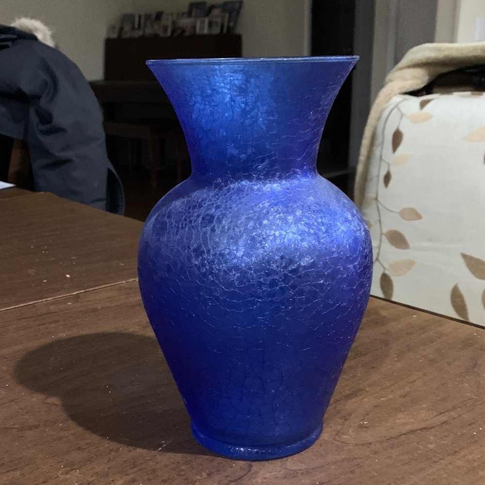 Blue Decorative Glass Vase - Home Accents